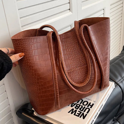 Betina™ - Croc Shoulder Leather Bag